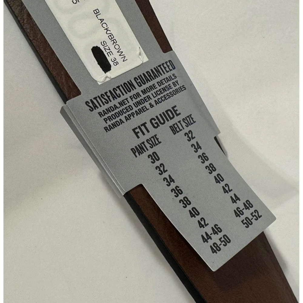 Genuine Dickies Belt Men 38 Black Brown Reversible‎ Stretch Casual NEW
